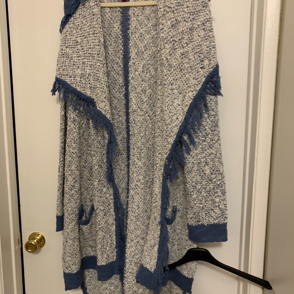 Trendy Knitted , boucle, hi -low cardigan sizeXL